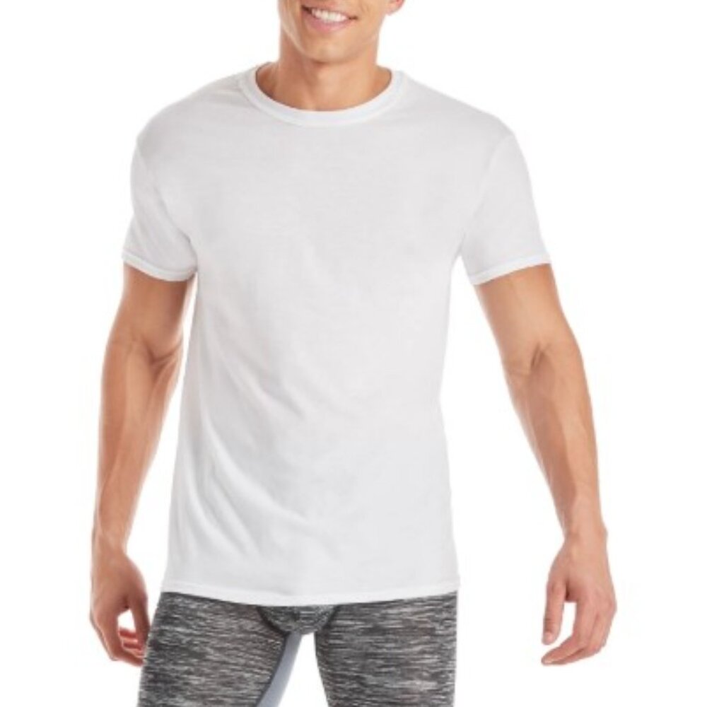 Hanes Men's White Tagless Crewneck Undershirt 3-Pack White XXL